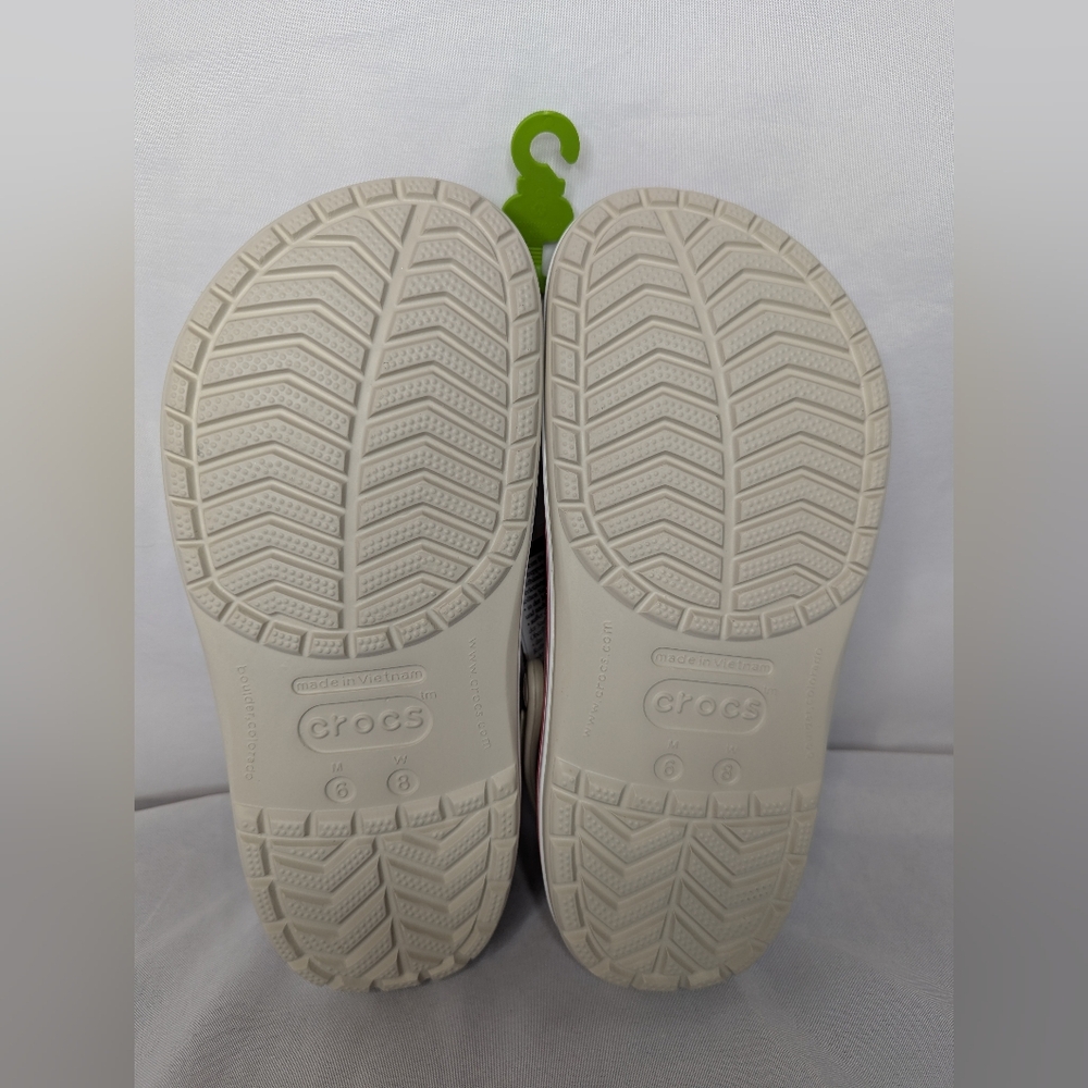 NWT Crocs Stucco / Melon Unisex Crocband Clog Sandals Size M6 / W8 - Picture 9 of 9